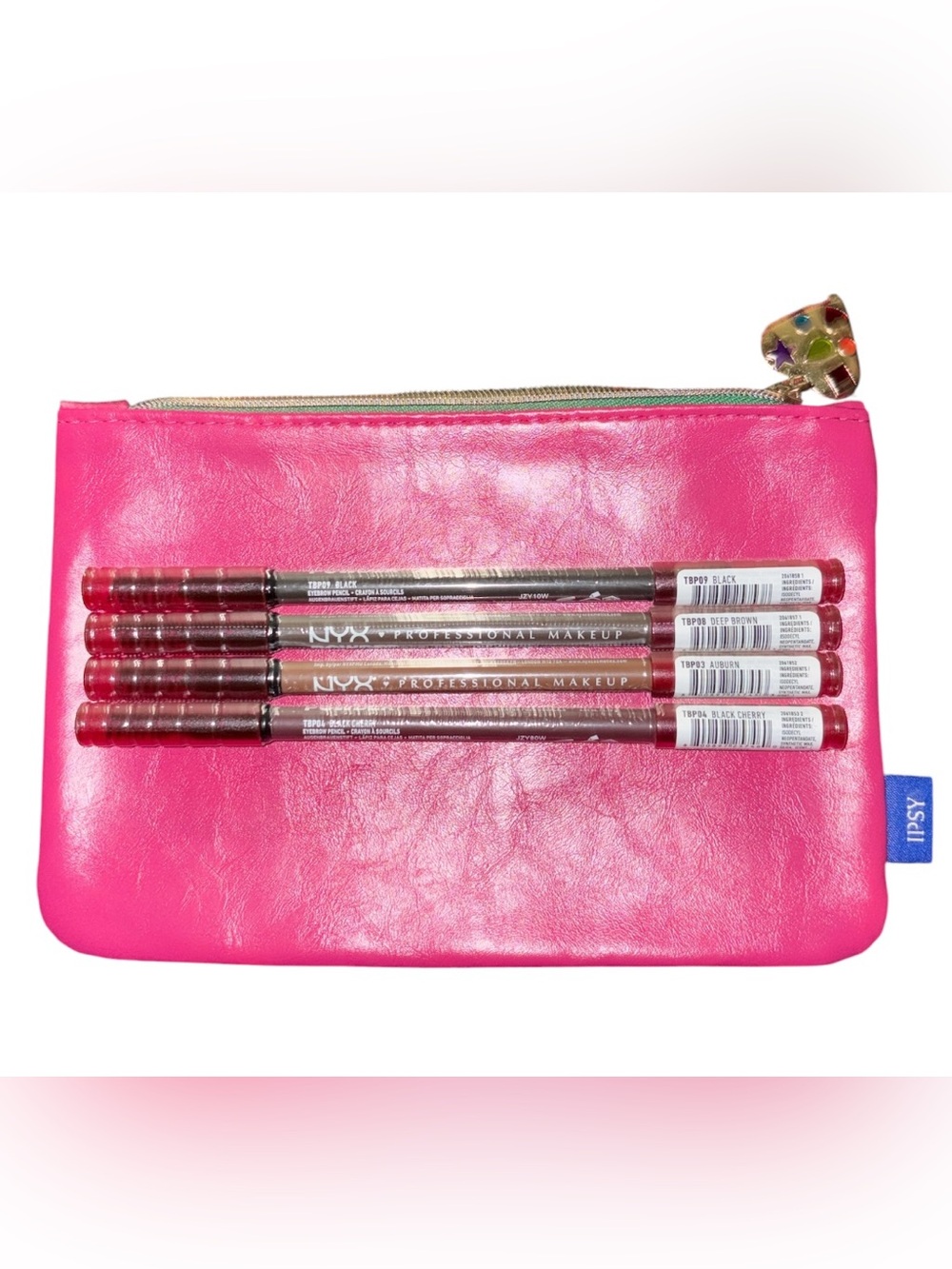 NYX Eyebrow Pencils & Ipsy Makeup Pouch Bundle
